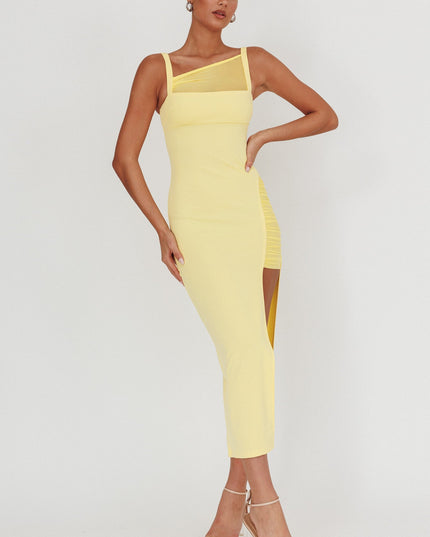 Butter Split Ruched Maxi Dress