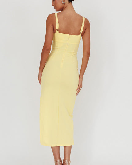 Butter Split Ruched Maxi Dress