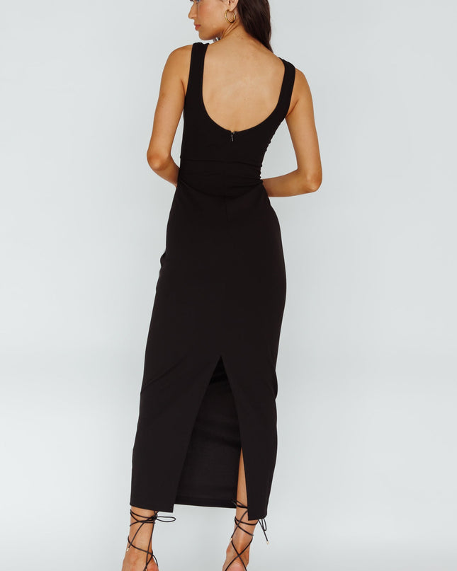Black Trim Maxi Dress