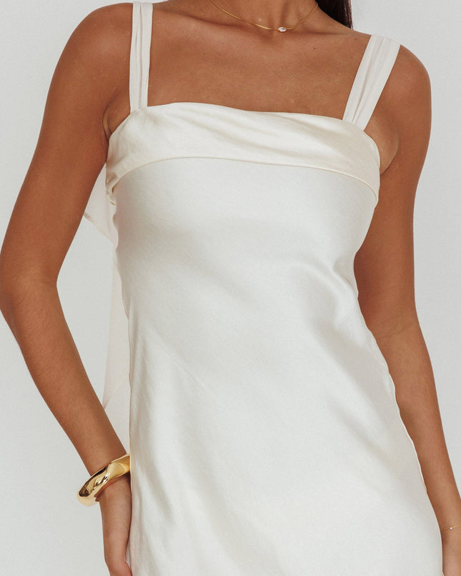 Oyster Shoulder Sash Midi Dress