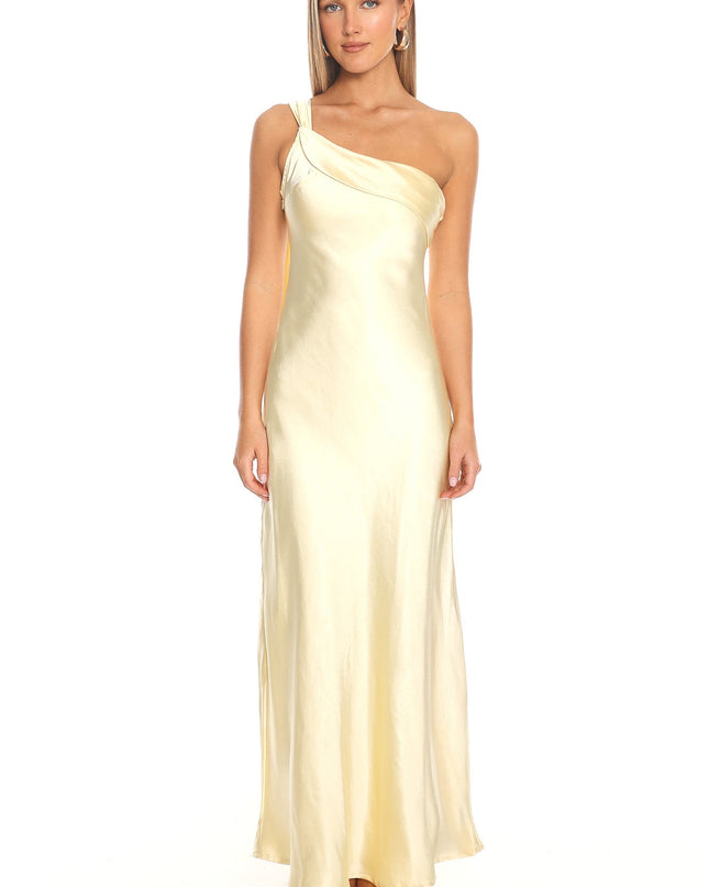 Butter One-Shoulder Sash Maxi Dress