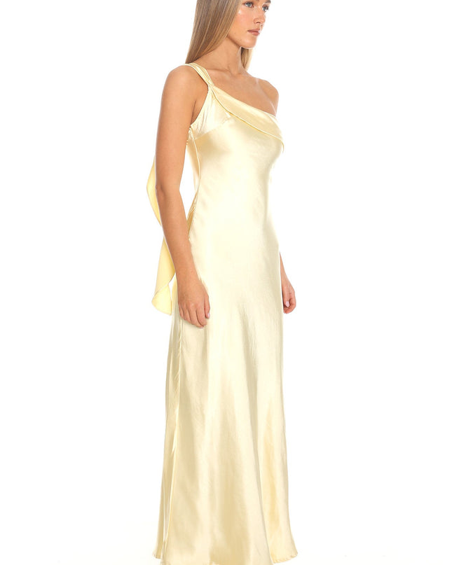 Butter One-Shoulder Sash Maxi Dress