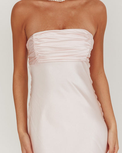 Blush Moon Song Strapless Laced Back Dress
