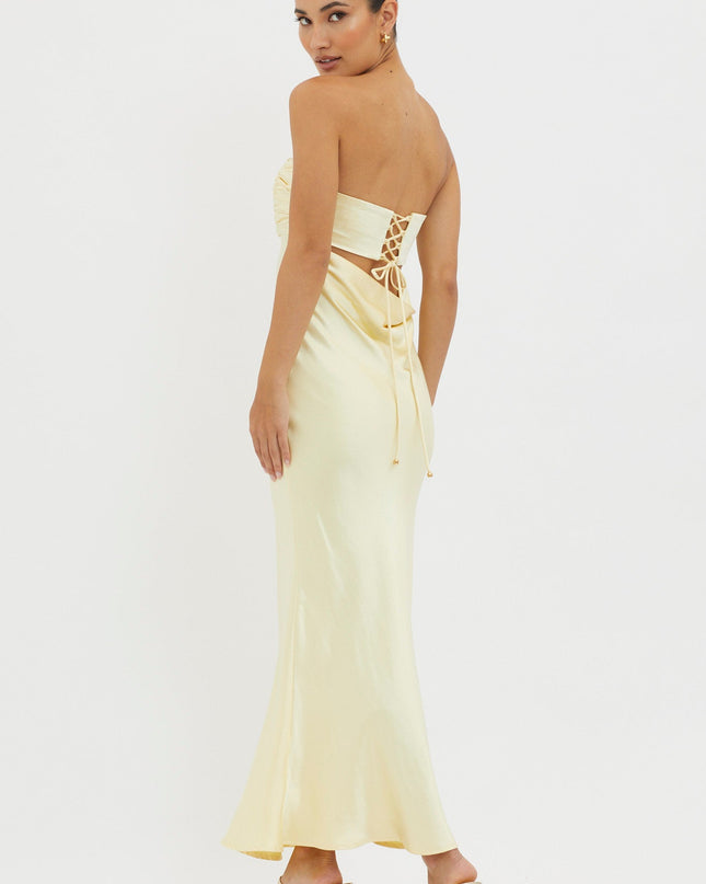Moon Song Strapless Laced Back Dress Sun