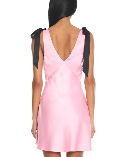 Pink Minute Tied Shoulders Mini Dress