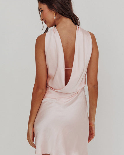 Blush Halter Mini Dress