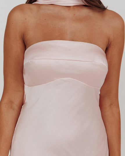 Blush Halter Mini Dress