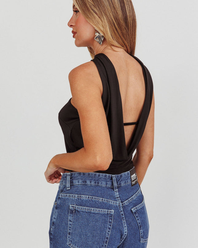 Black Halter Neck Top