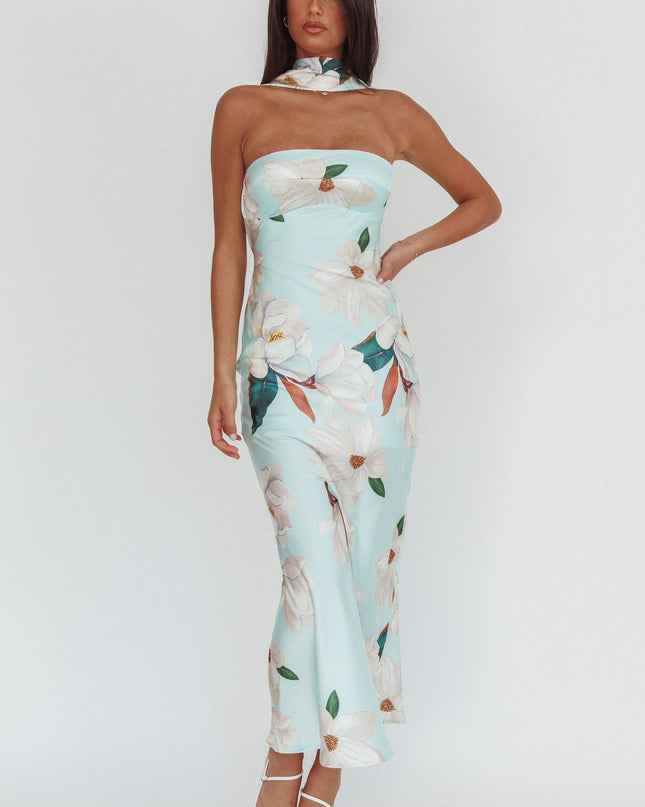 Mint Halter Maxi Dress Magnolia
