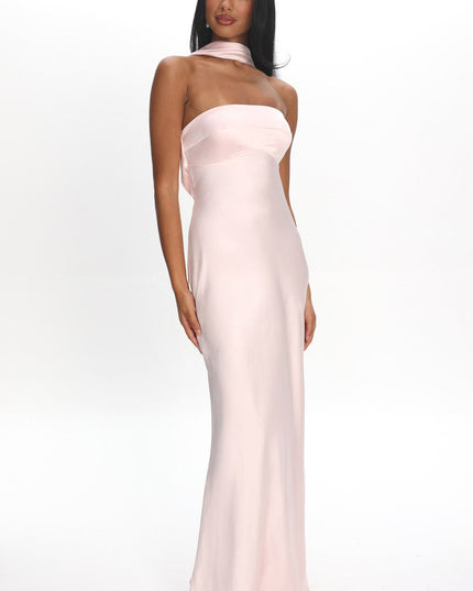 Blush Halter Maxi Dress