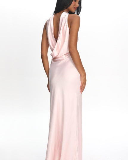 Blush Halter Maxi Dress