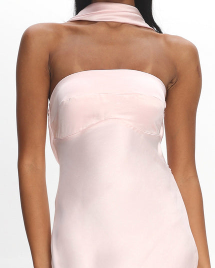 Blush Halter Maxi Dress