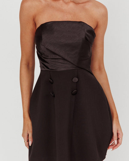 Black Stars Strapless Mini Dress