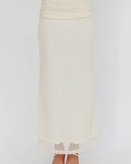 Butter Ruched Side Maxi Skirt