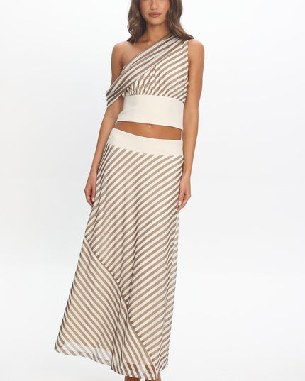 Caramel One Shoulder Top