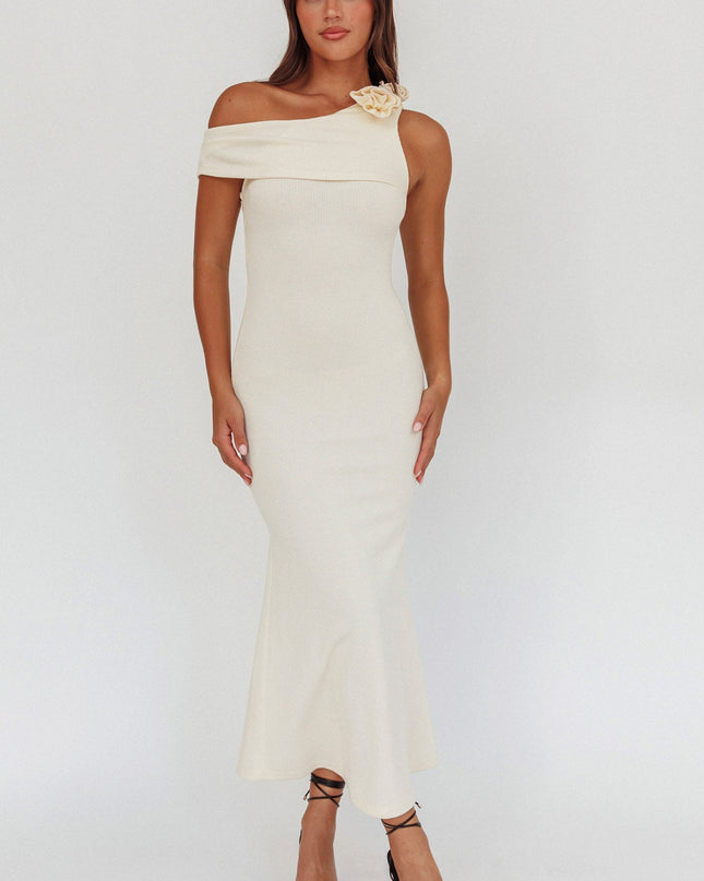 Butter One-Shoulder Knit Maxi Dress