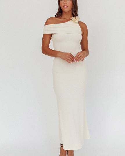 Butter One-Shoulder Knit Maxi Dress