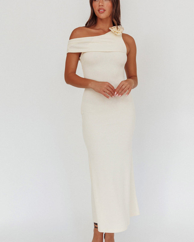 Butter One-Shoulder Knit Maxi Dress