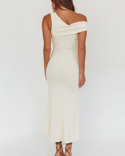 Butter One-Shoulder Knit Maxi Dress