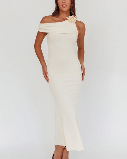 Butter One-Shoulder Knit Maxi Dress
