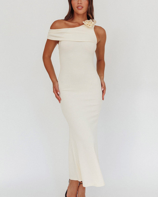 Butter One-Shoulder Knit Maxi Dress