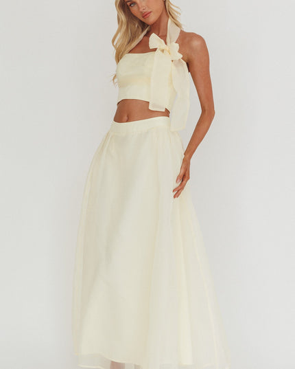 Butter Organza Maxi Skirt