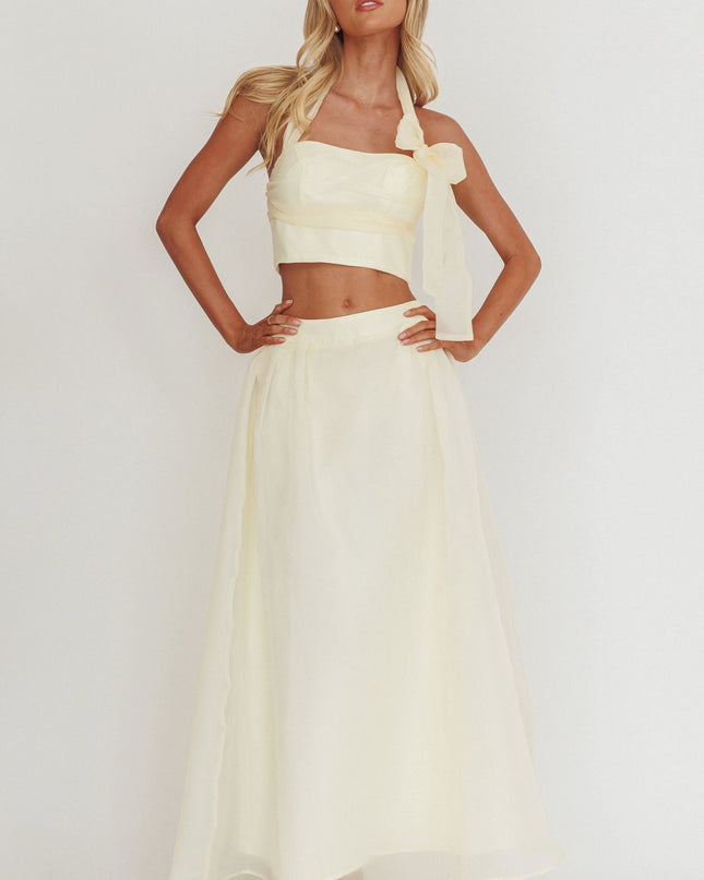 Butter Organza Maxi Skirt