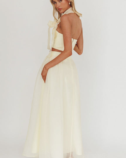 Butter Organza Maxi Skirt