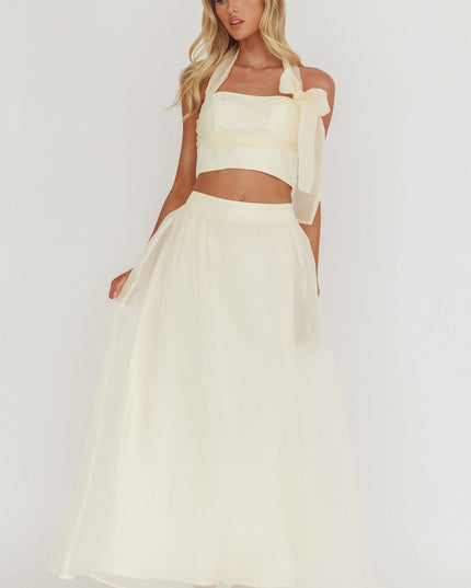 Butter Organza Maxi Skirt