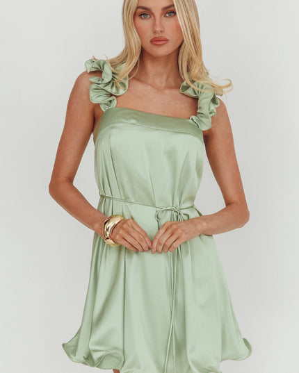 Pistachio Edge Strap Mini Dress