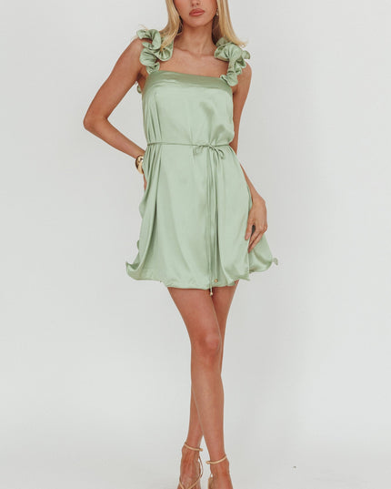 Pistachio Edge Strap Mini Dress