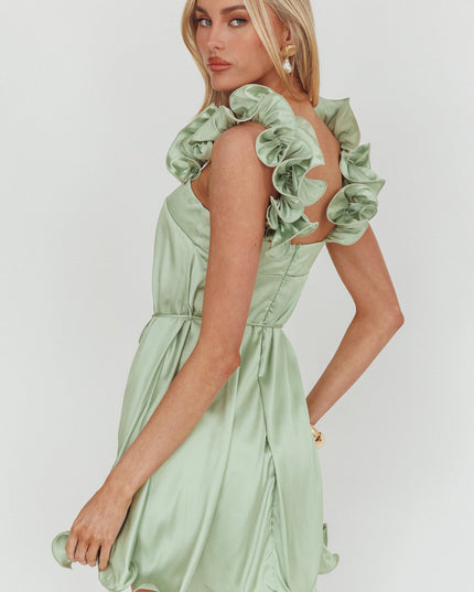 Pistachio Edge Strap Mini Dress