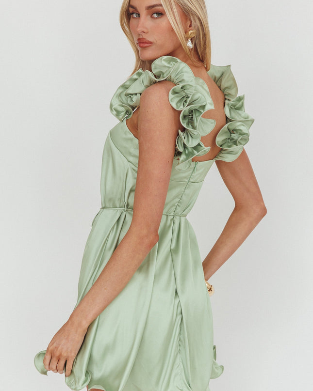Pistachio Edge Strap Mini Dress