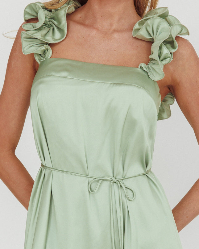 Pistachio Edge Strap Mini Dress