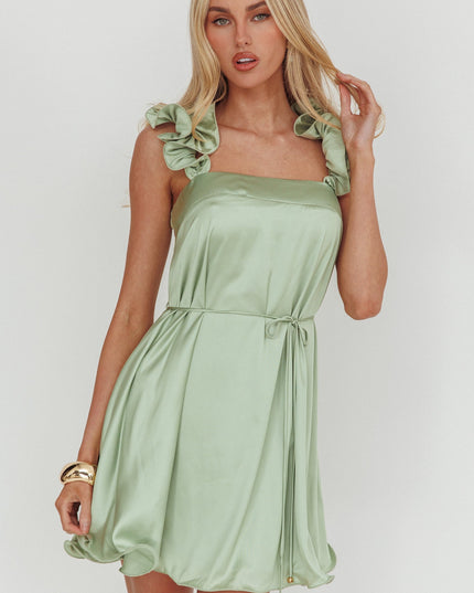 Pistachio Edge Strap Mini Dress
