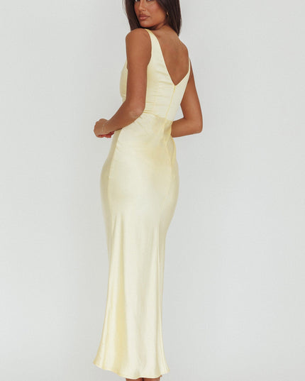 Butter Sleeveless Cowl Neck Maxi Dress