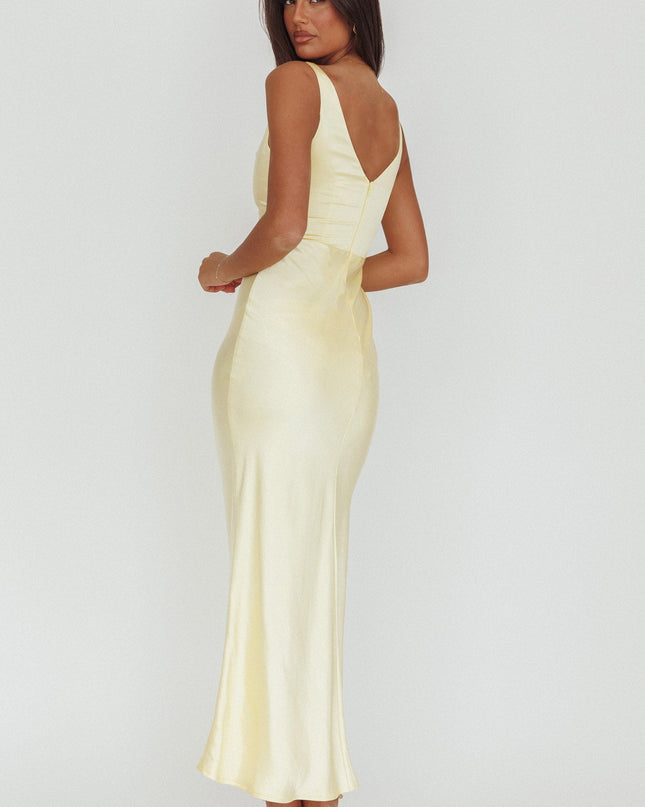 Butter Sleeveless Cowl Neck Maxi Dress