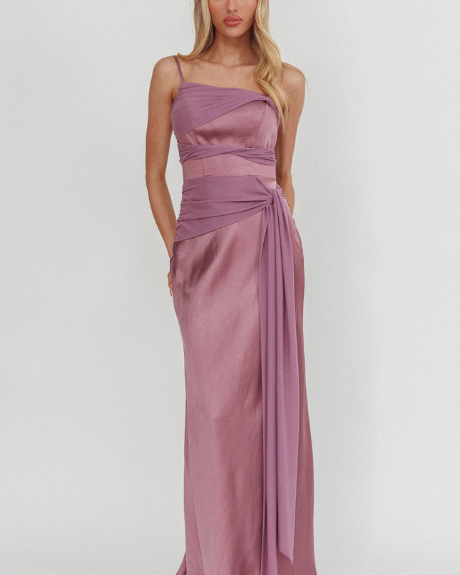 Grape Knot Detail Maxi Dress