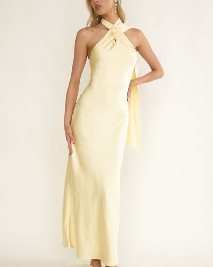 Butter Halterneck Maxi Dress