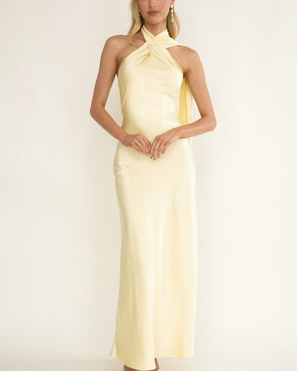 Butter Halterneck Maxi Dress