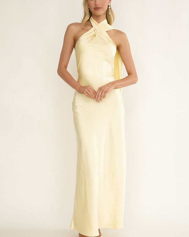 Butter Halterneck Maxi Dress