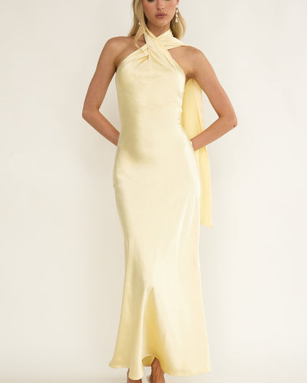 Butter Halterneck Maxi Dress