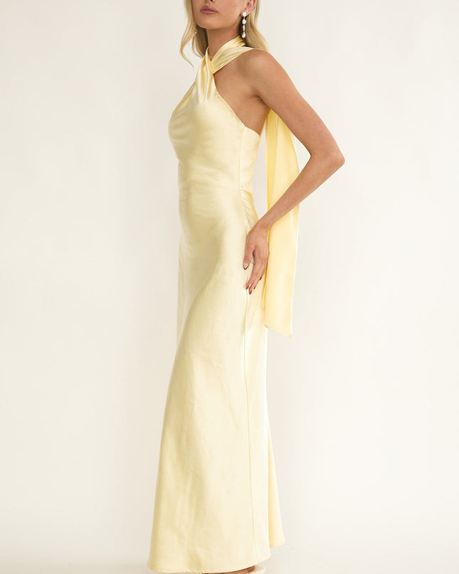 Butter Halterneck Maxi Dress