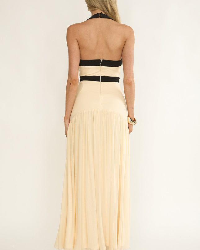 Butter Halter Bow Maxi Dress