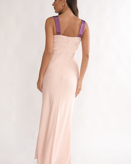 Pink Bow Bust Maxi Dress