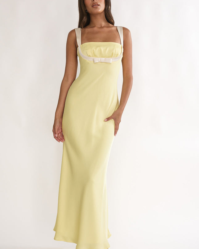 Butter Bow Bust Maxi Dress