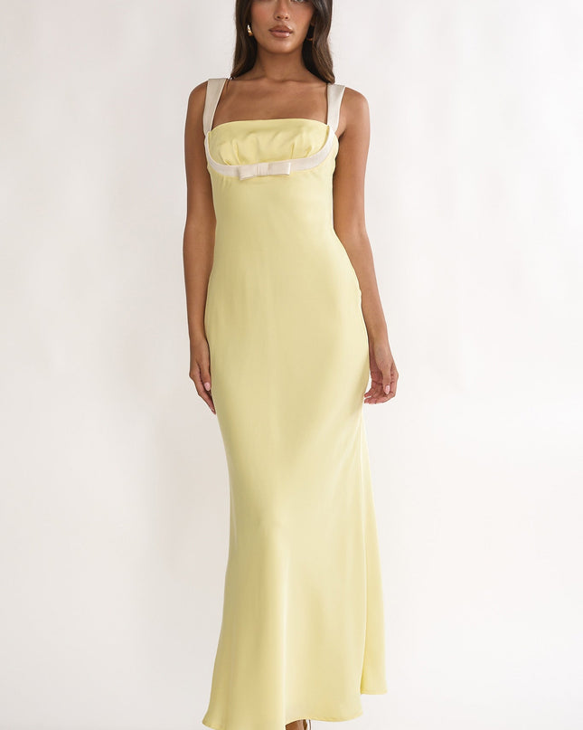Butter Bow Bust Maxi Dress