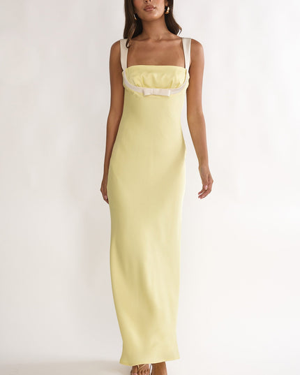 Butter Bow Bust Maxi Dress