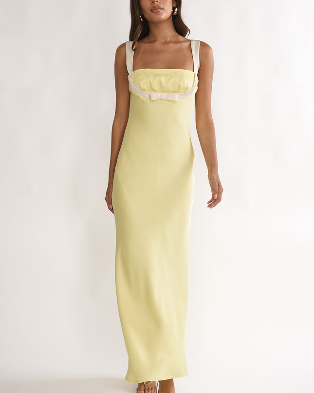 Butter Bow Bust Maxi Dress