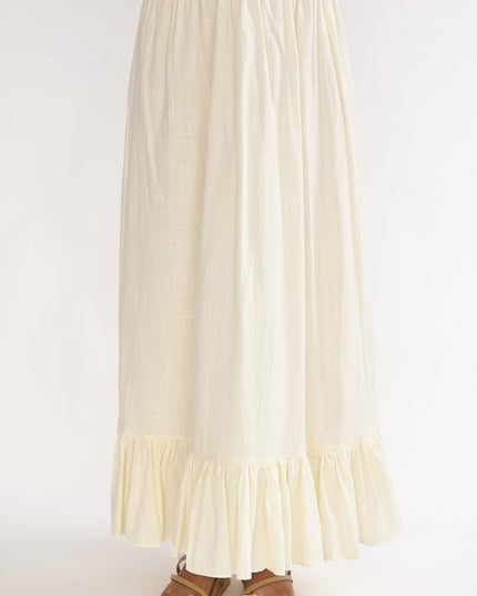 Vanilla Frill Hem Maxi Skirt